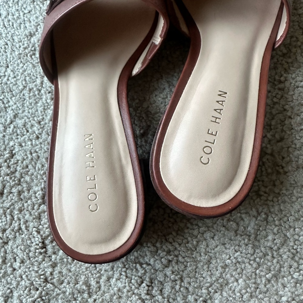 Cole Haan Caitlyn Bow Mule Leather Sandals 7.5 - Picture 8 of 8